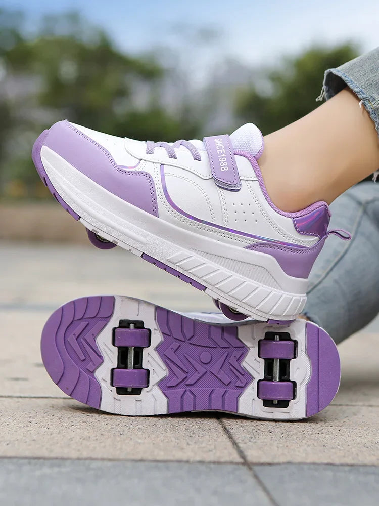 Kids Four-Wheel Roller Shoes