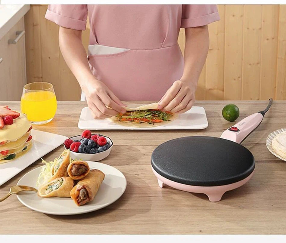 Electric Pancake Maker – 600W Non-Stick Spring Roll Pan