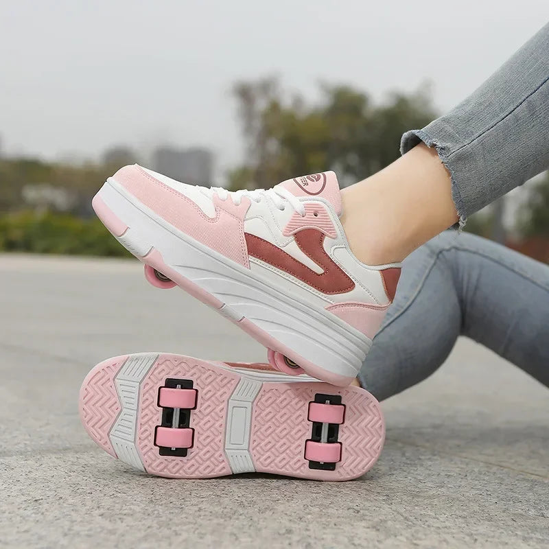 Kids Four-Wheel Roller Shoes