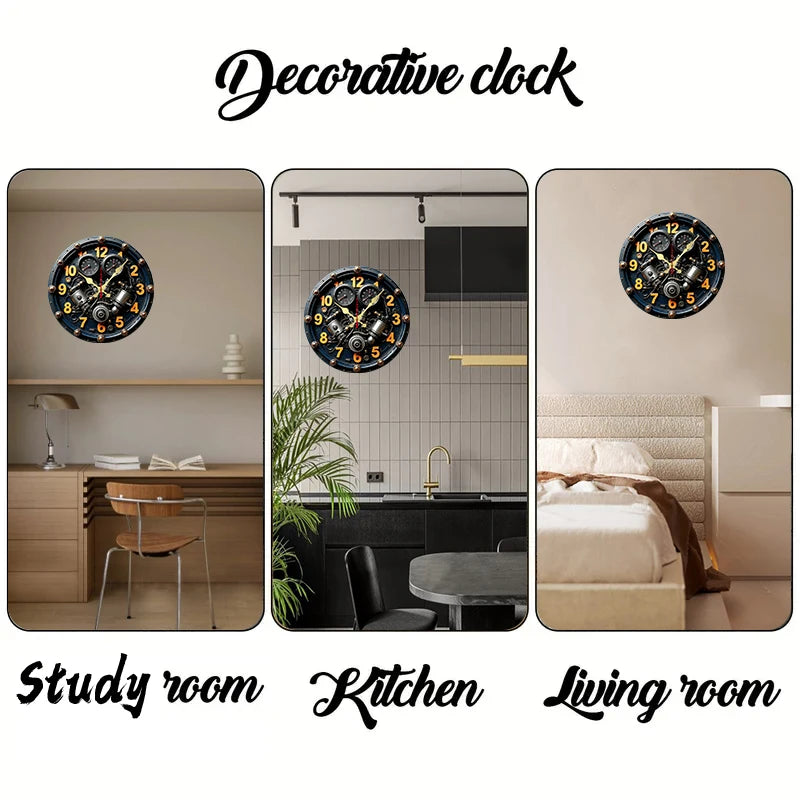 Silent Wooden Wall Clock