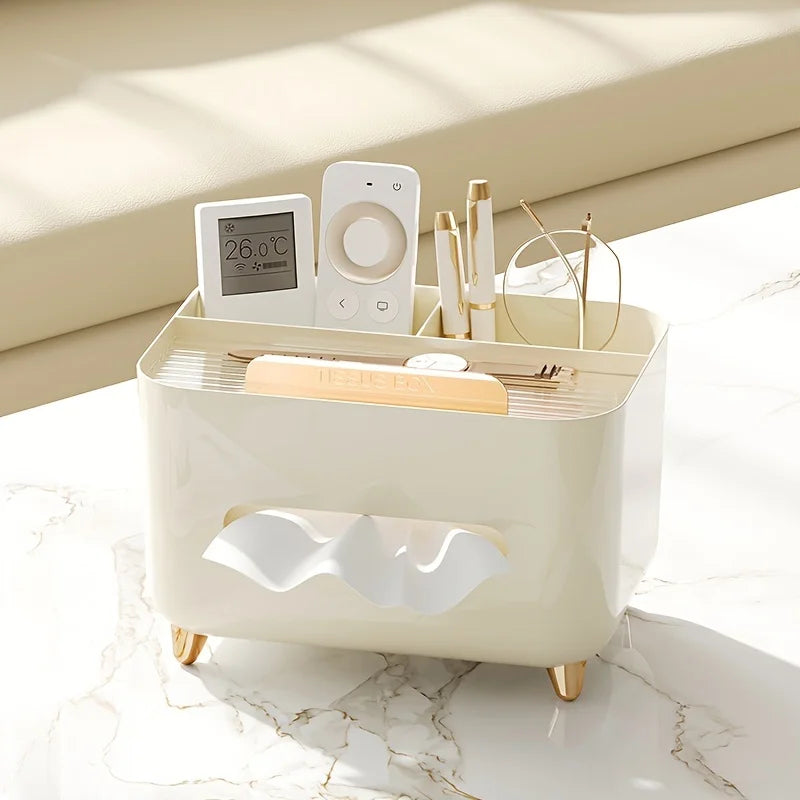 Multifunctional Desktop Tissue Box Organizer