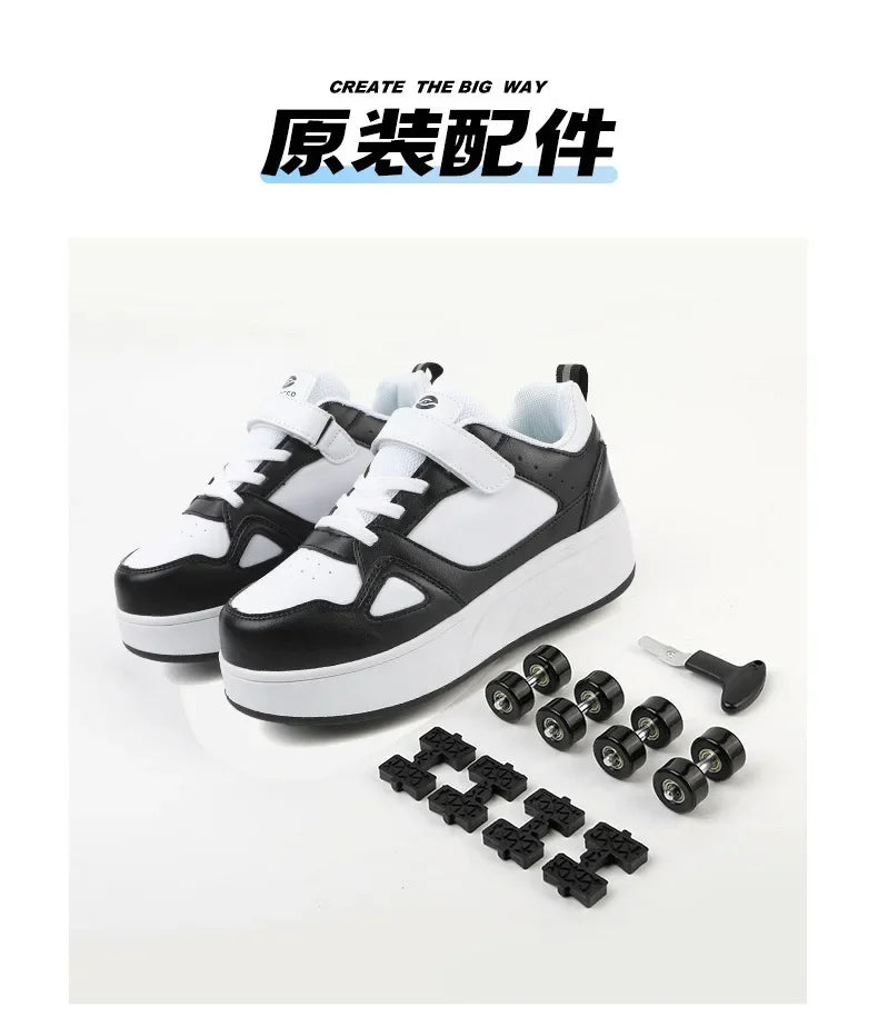 Kids Four-Wheel Roller Shoes