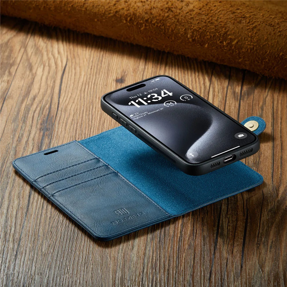 Detachable Magnetic Leather Phone Case