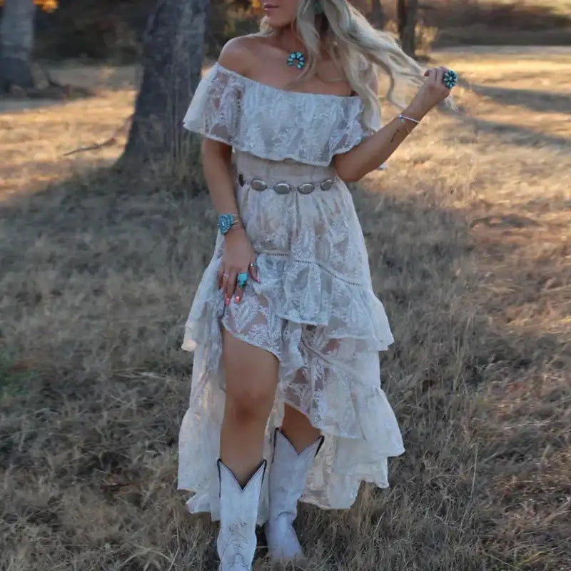 Sexy Off Shoulder Lace Party Dress