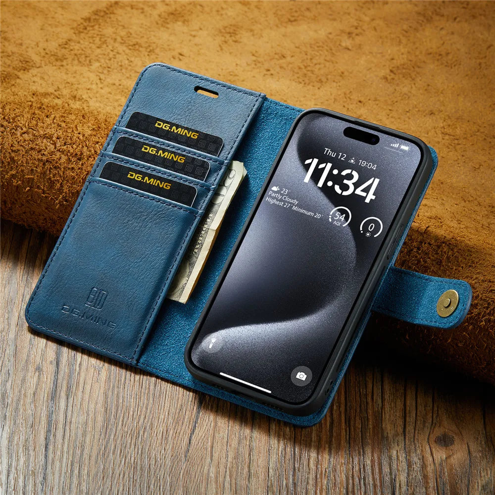 Detachable Magnetic Leather Phone Case
