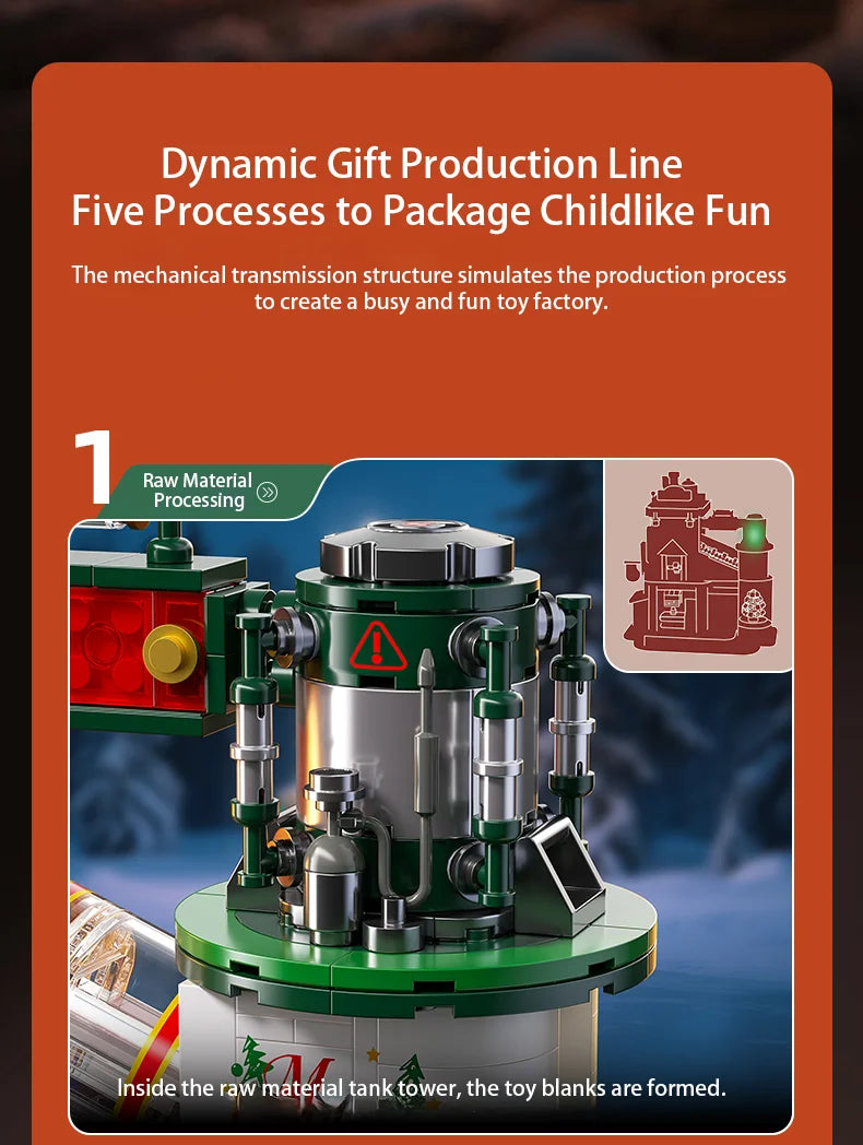 Christmas Building Block Factory Set Designed