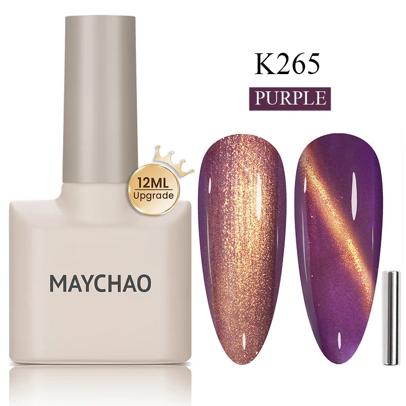 Cat Eye Magnetic Gel Polish by MAYCHAO – Holographic 12ml