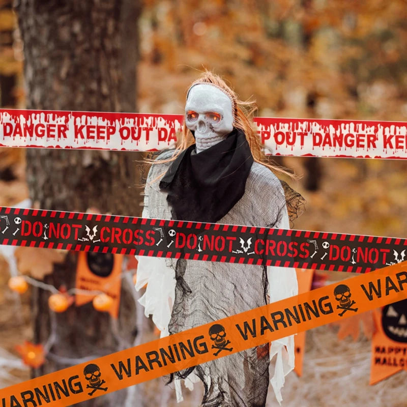 Halloween Warning Tape Signs