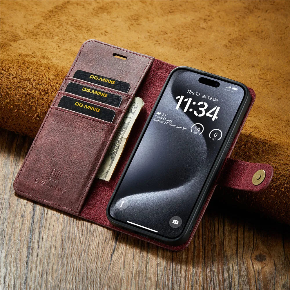 Detachable Magnetic Leather Phone Case
