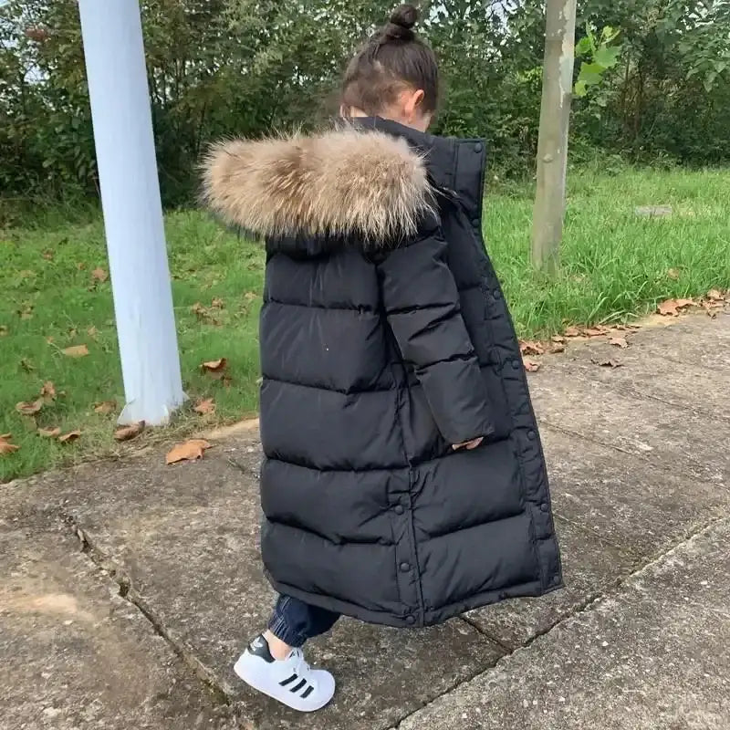 Kids Winter Fur Collar Jacket