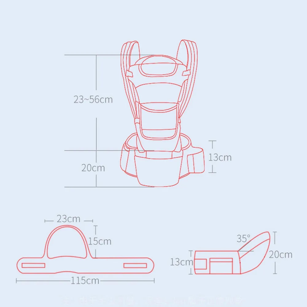 Ergonomic Baby Carrier Backpack | Infant Hipseat Wrap