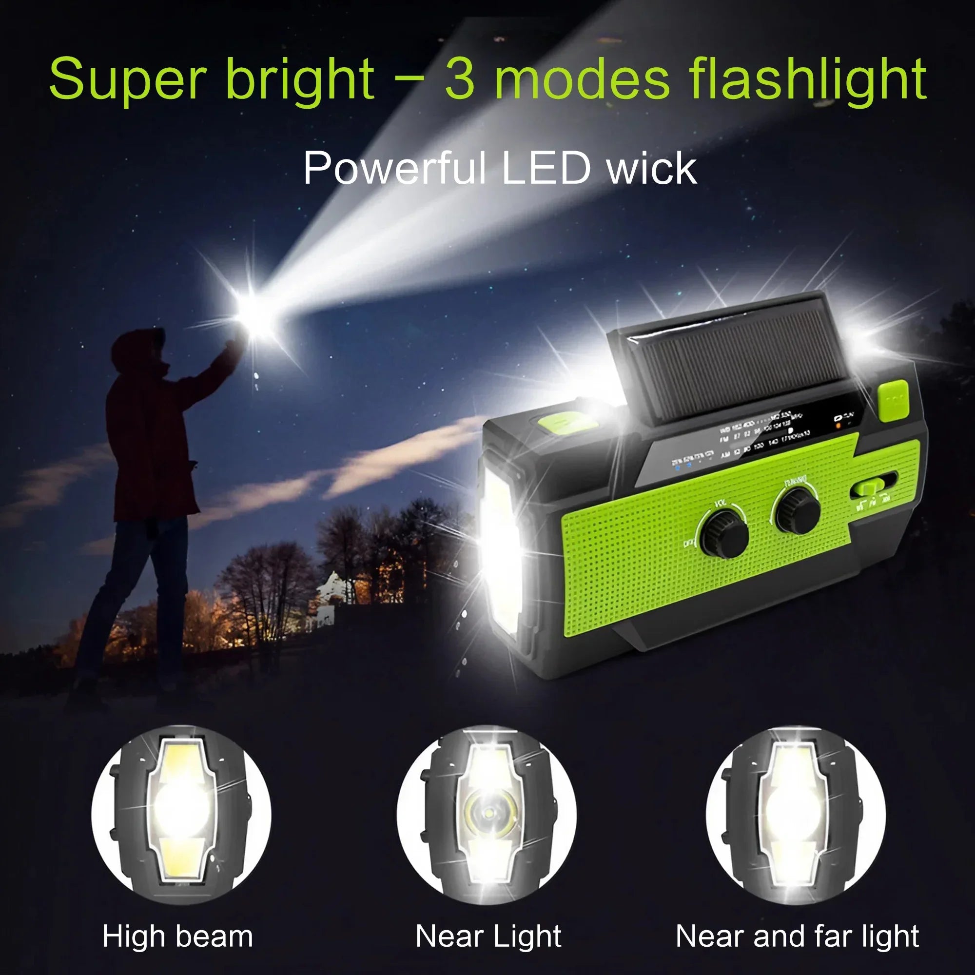 Emergency Solar Hand Crank Radio
