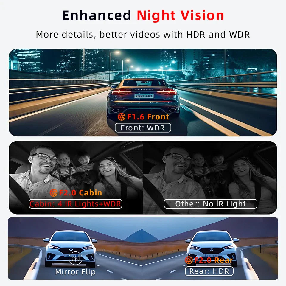 4K 3 Channel Dashcam