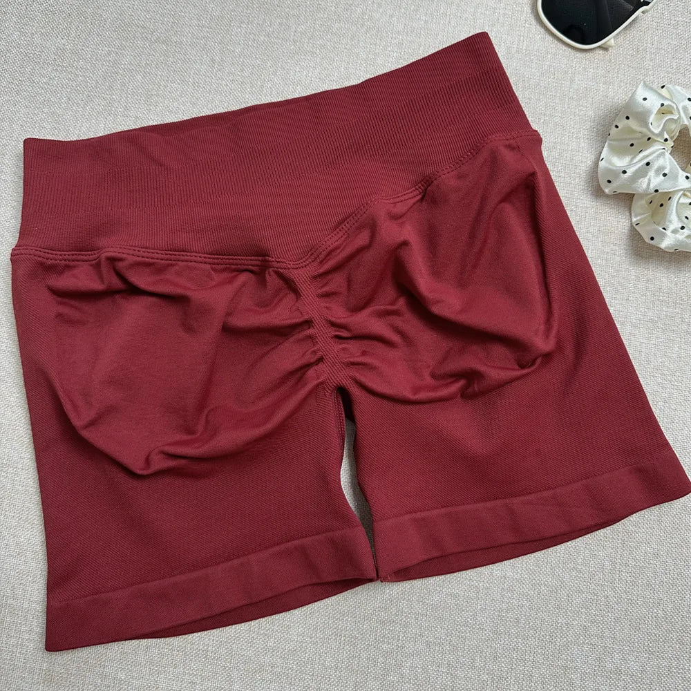 Seamless Ribbed Yoga Shorts