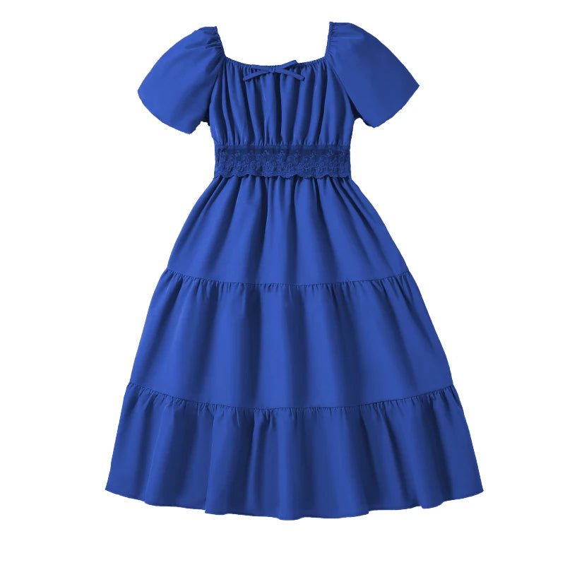 Girls Summer Dress Retro Princess
