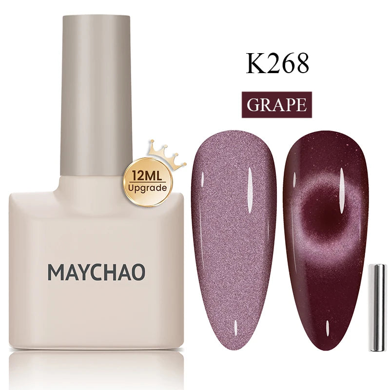 Cat Eye Magnetic Gel Polish by MAYCHAO – Holographic 12ml