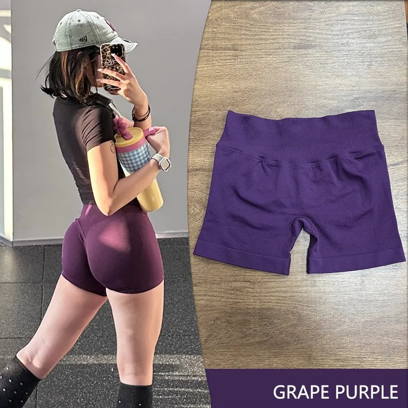 Seamless Ribbed Yoga Shorts