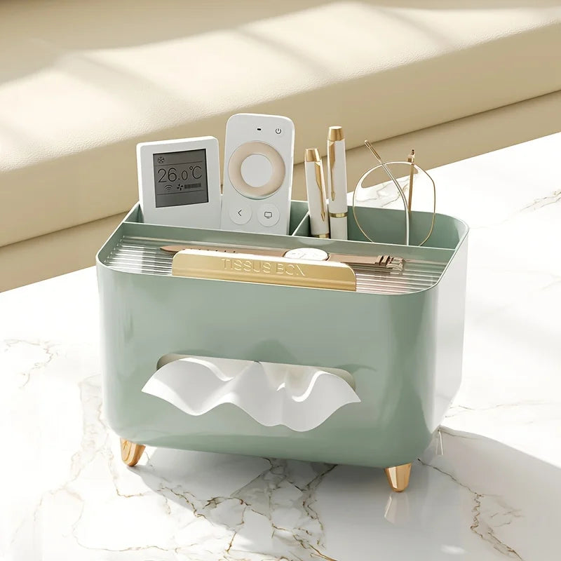 Multifunctional Desktop Tissue Box Organizer