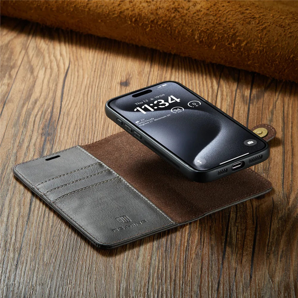 Detachable Magnetic Leather Phone Case