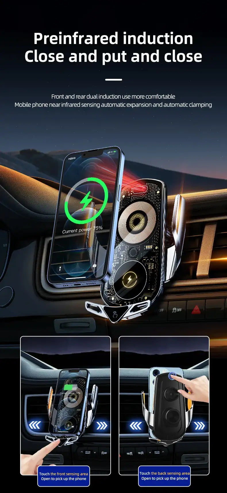 Magnetic Wireless Car Phone Holder