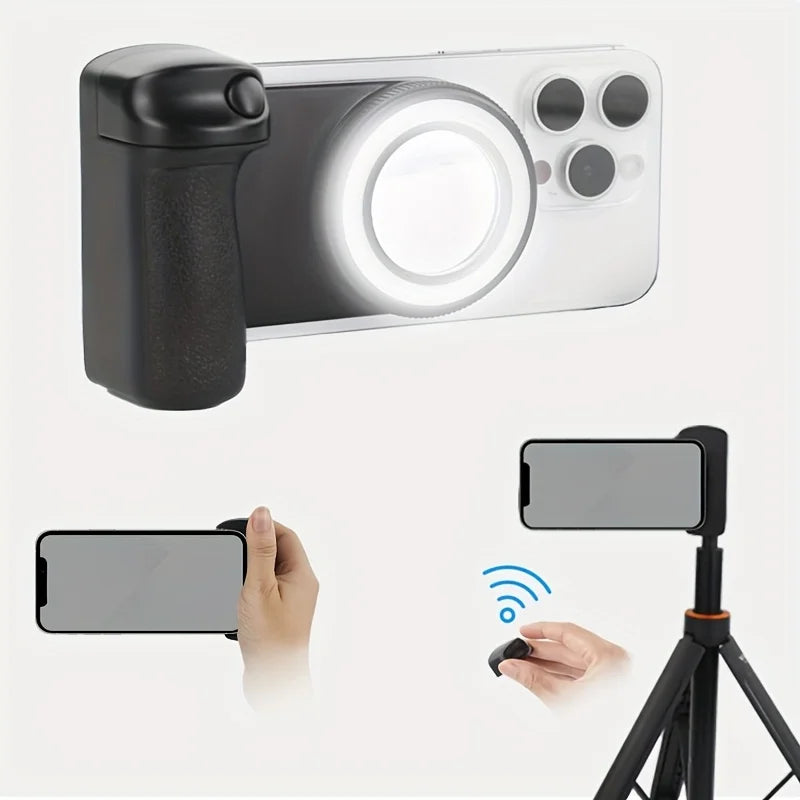 Selfie Stabilizer with Fill Light – iPhone & Android Grip