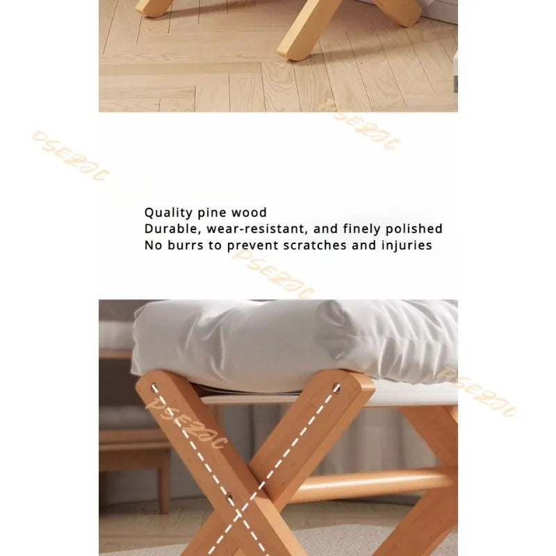 Portable Folding Footrest Stool
