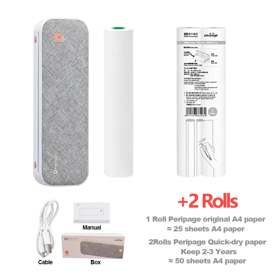 Peripage A40 Mini Thermal Printer Portable A4