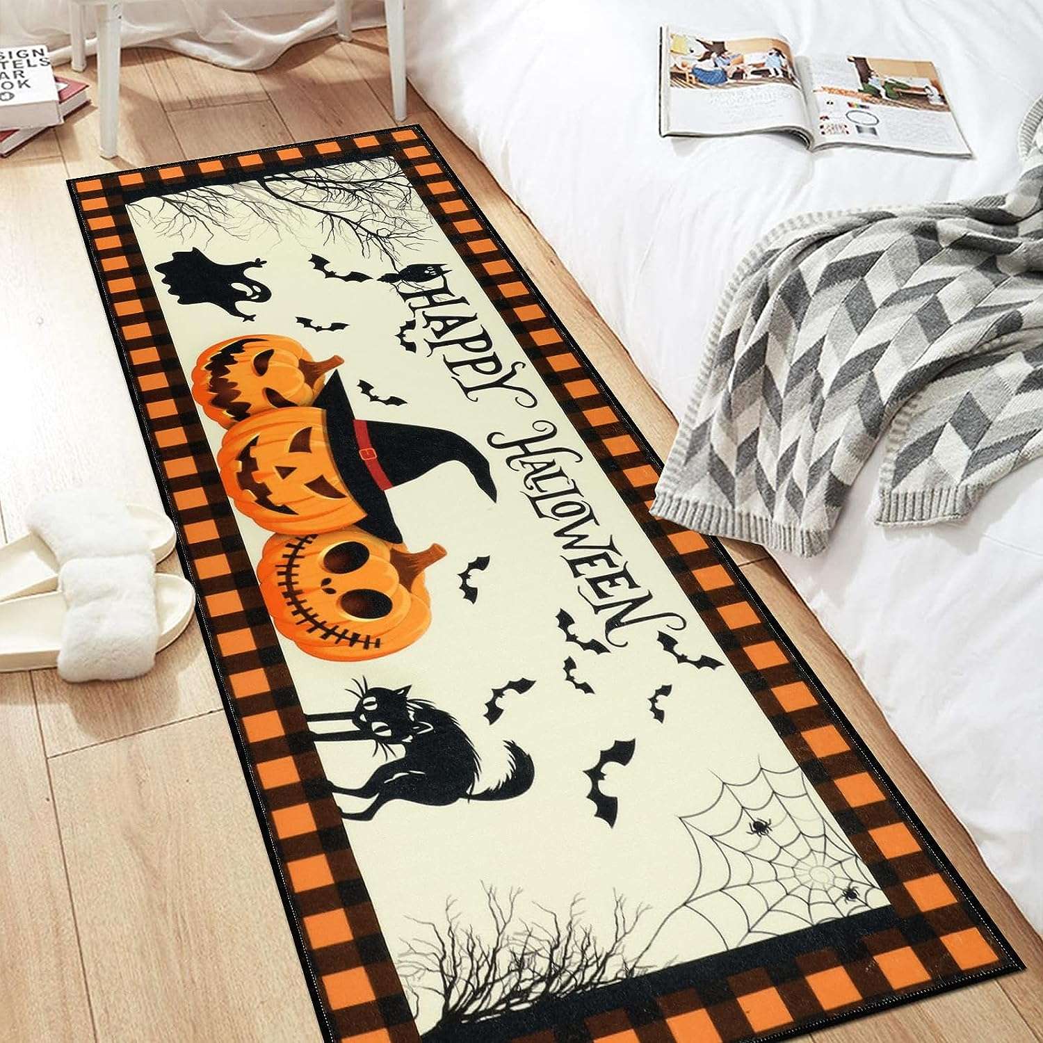 Halloween Horror Pumpkin Rug Anti-Slip Home Floor Mat