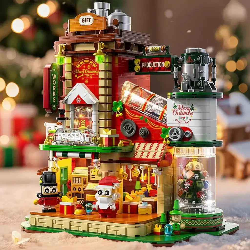 Christmas Building Block Factory Set Designed
