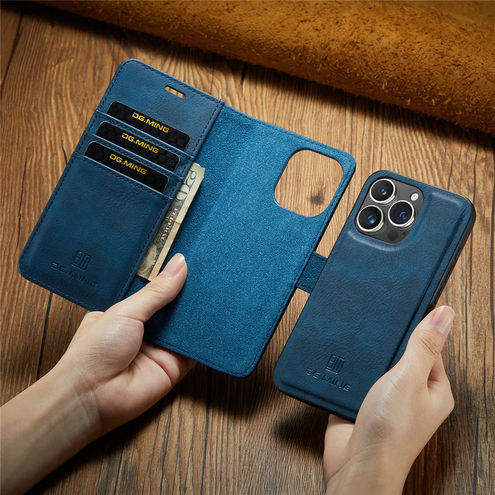 Detachable Magnetic Leather Phone Case