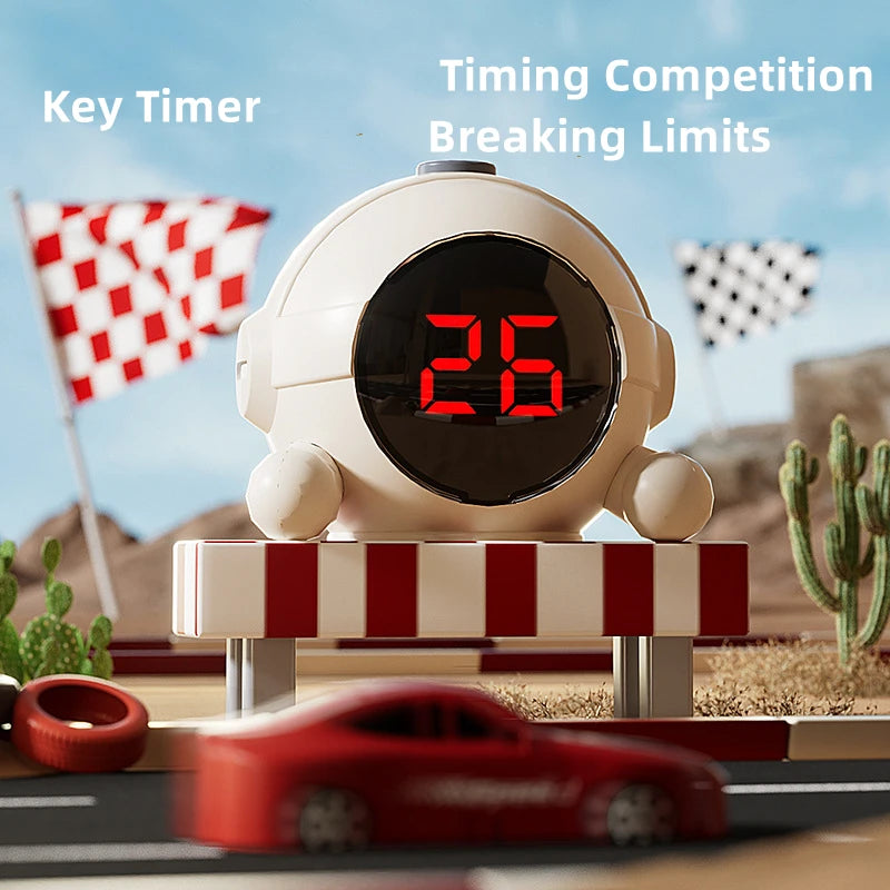 Kids Racing Car Adventure Game with Steering Wheel & Timer