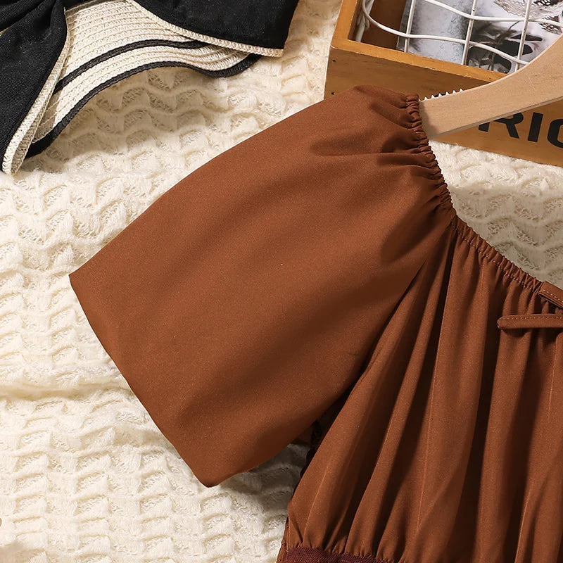 Girls Summer Dress Retro Princess