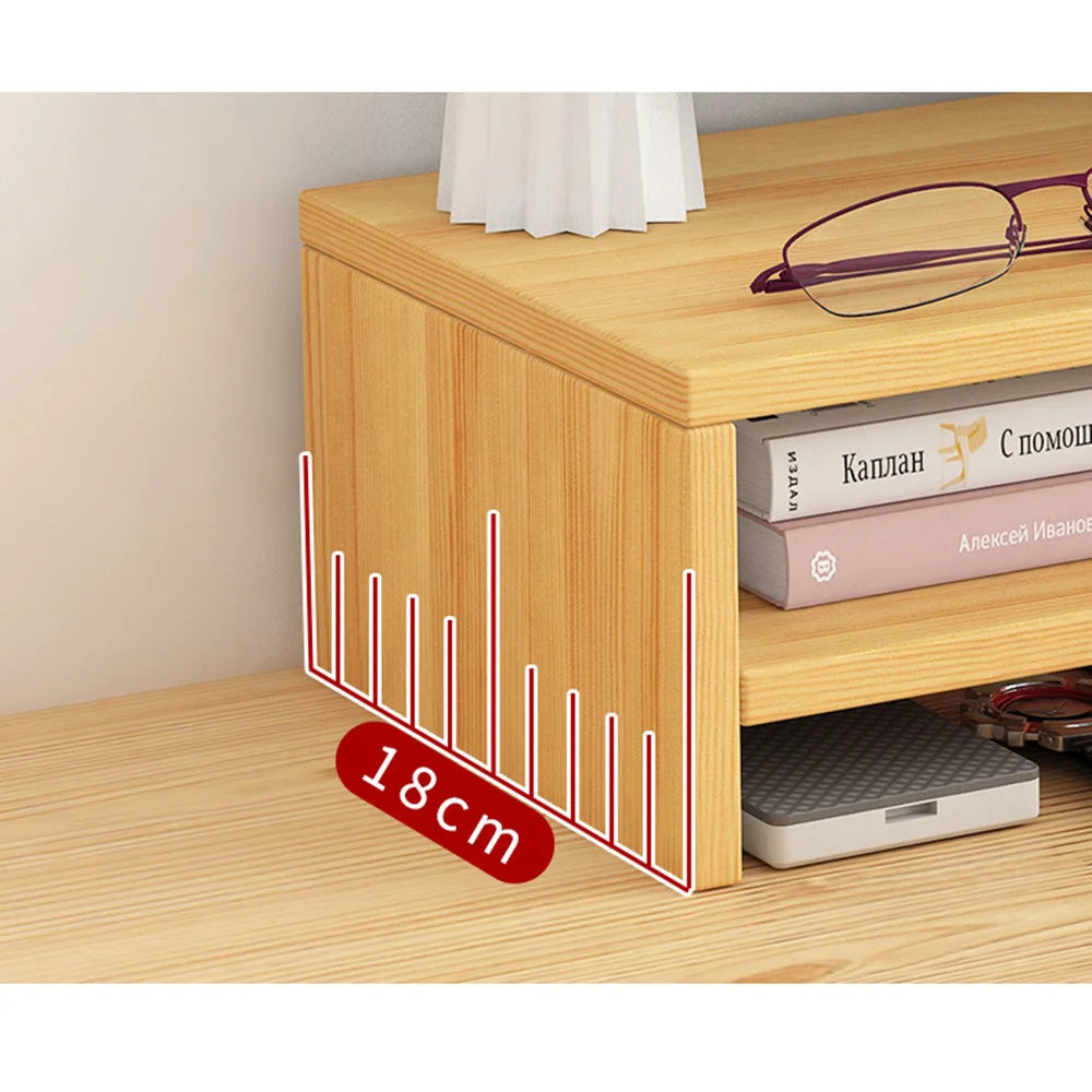 Wood Desktop Computer Stand for Monitor & Laptop