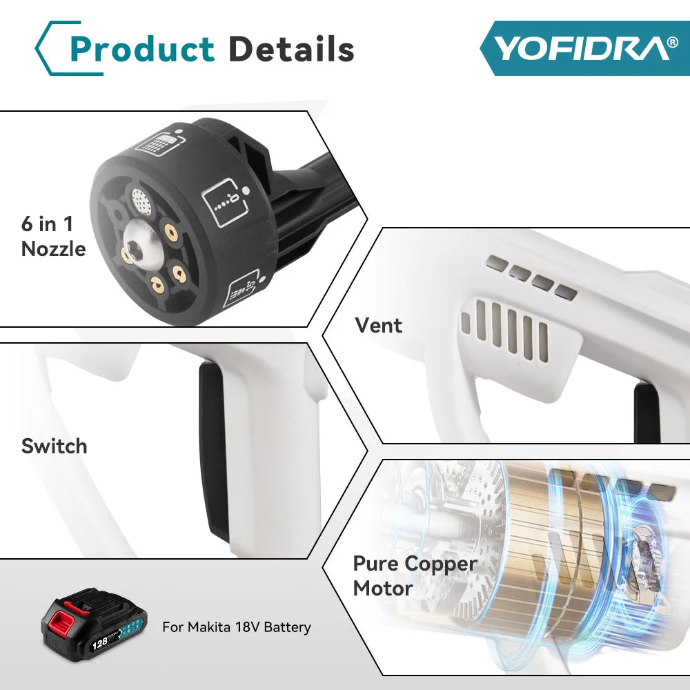 Cordless High Pressure Washer Gun