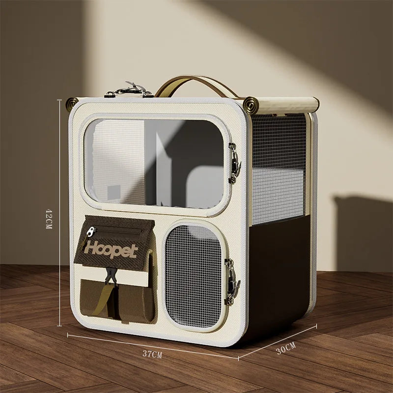 Rolling Cat Carrier with Wheels