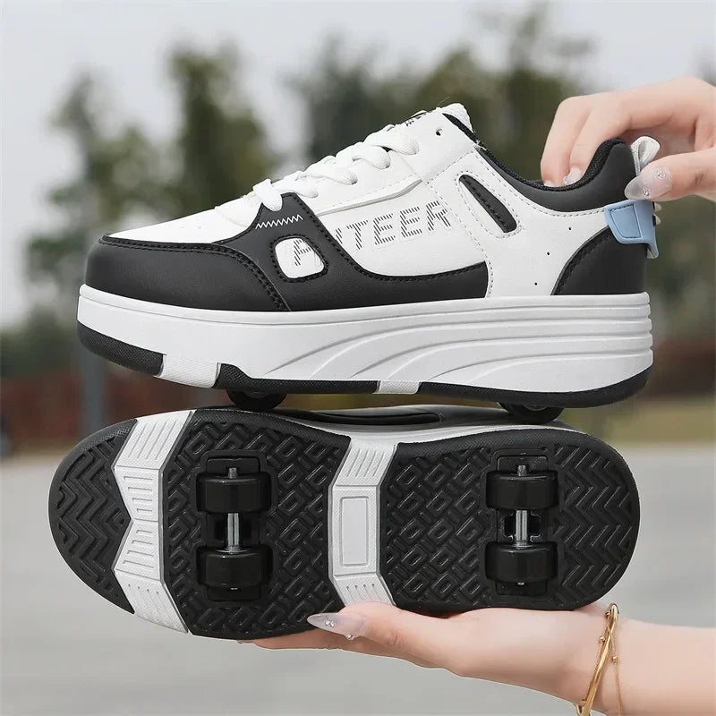 Kids Four-Wheel Roller Shoes
