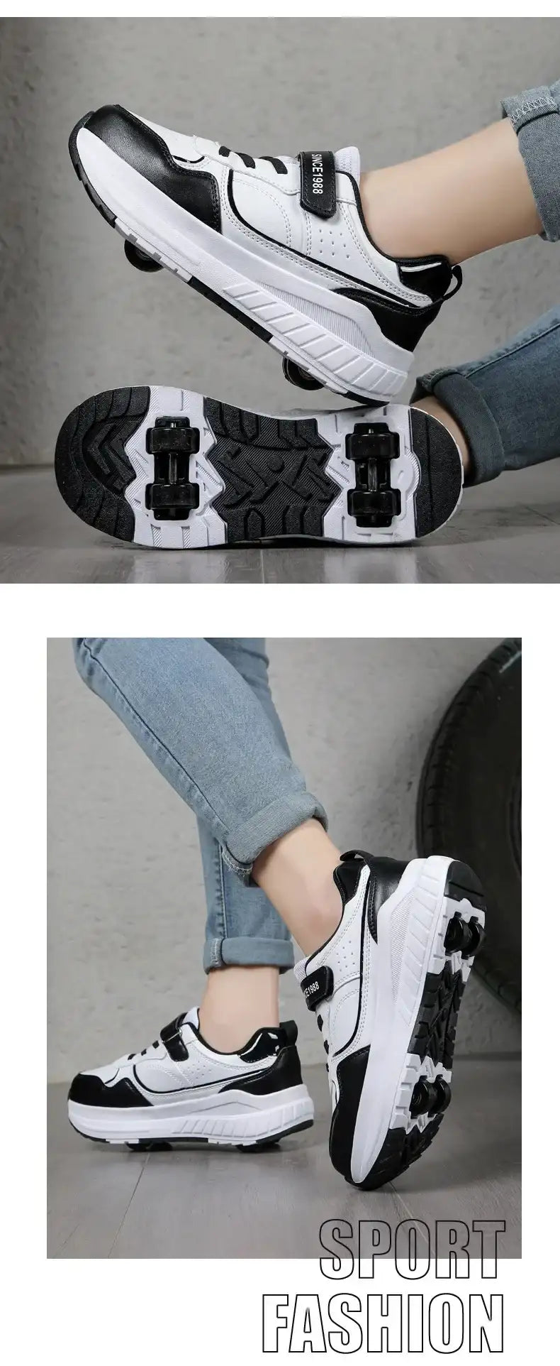 Kids Four-Wheel Roller Shoes