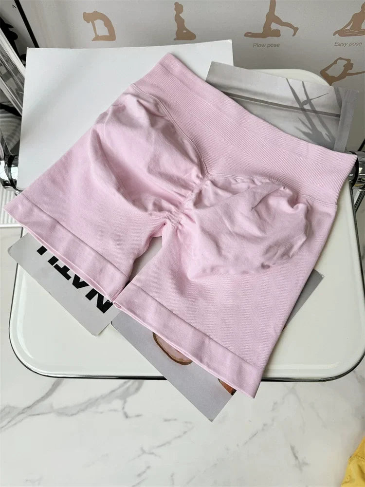Seamless Ribbed Yoga Shorts