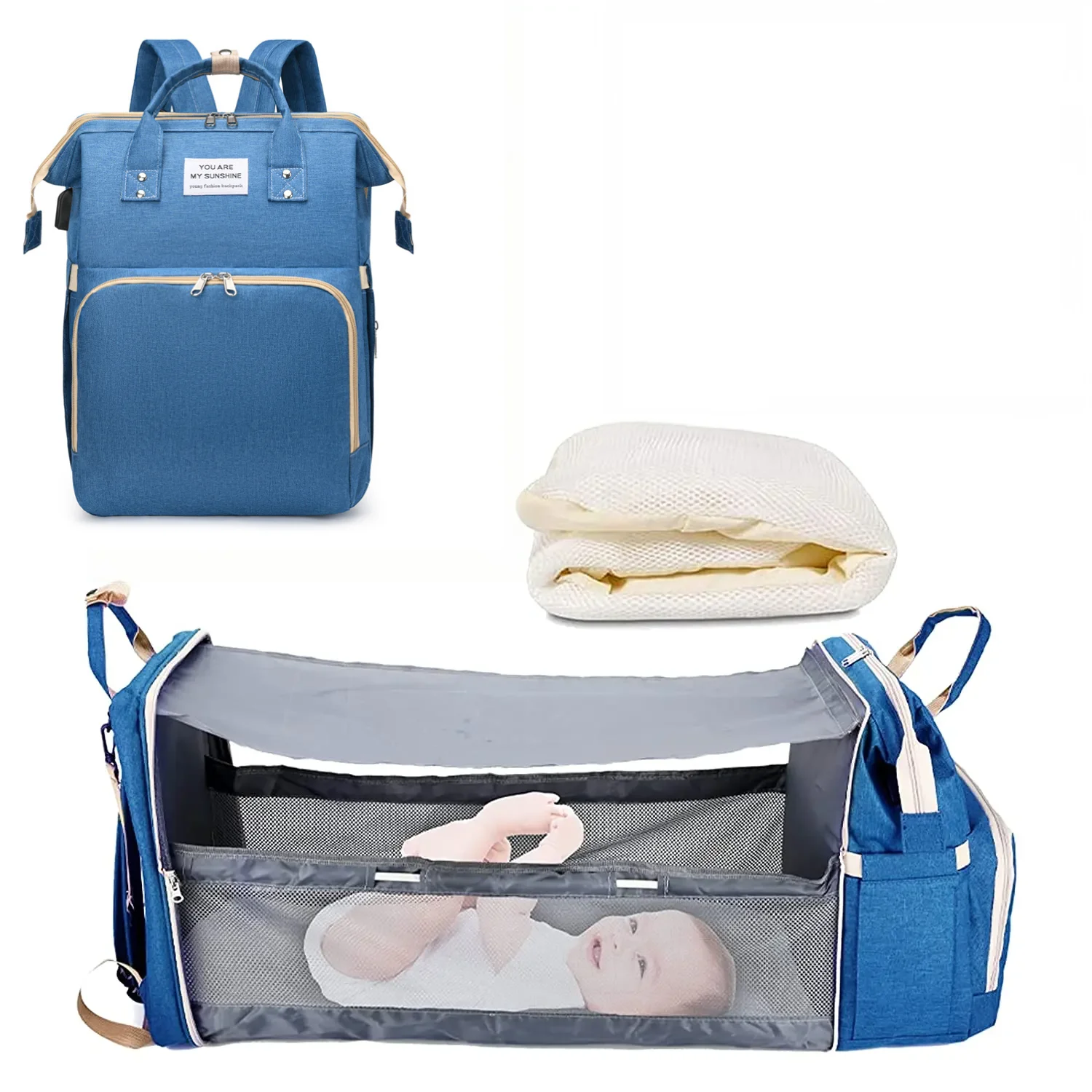 3-in-1 Baby Travel Diaper Bag