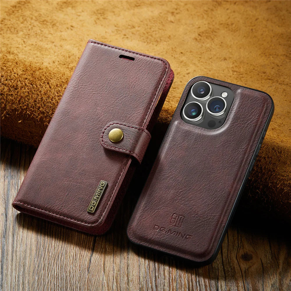 Detachable Magnetic Leather Phone Case