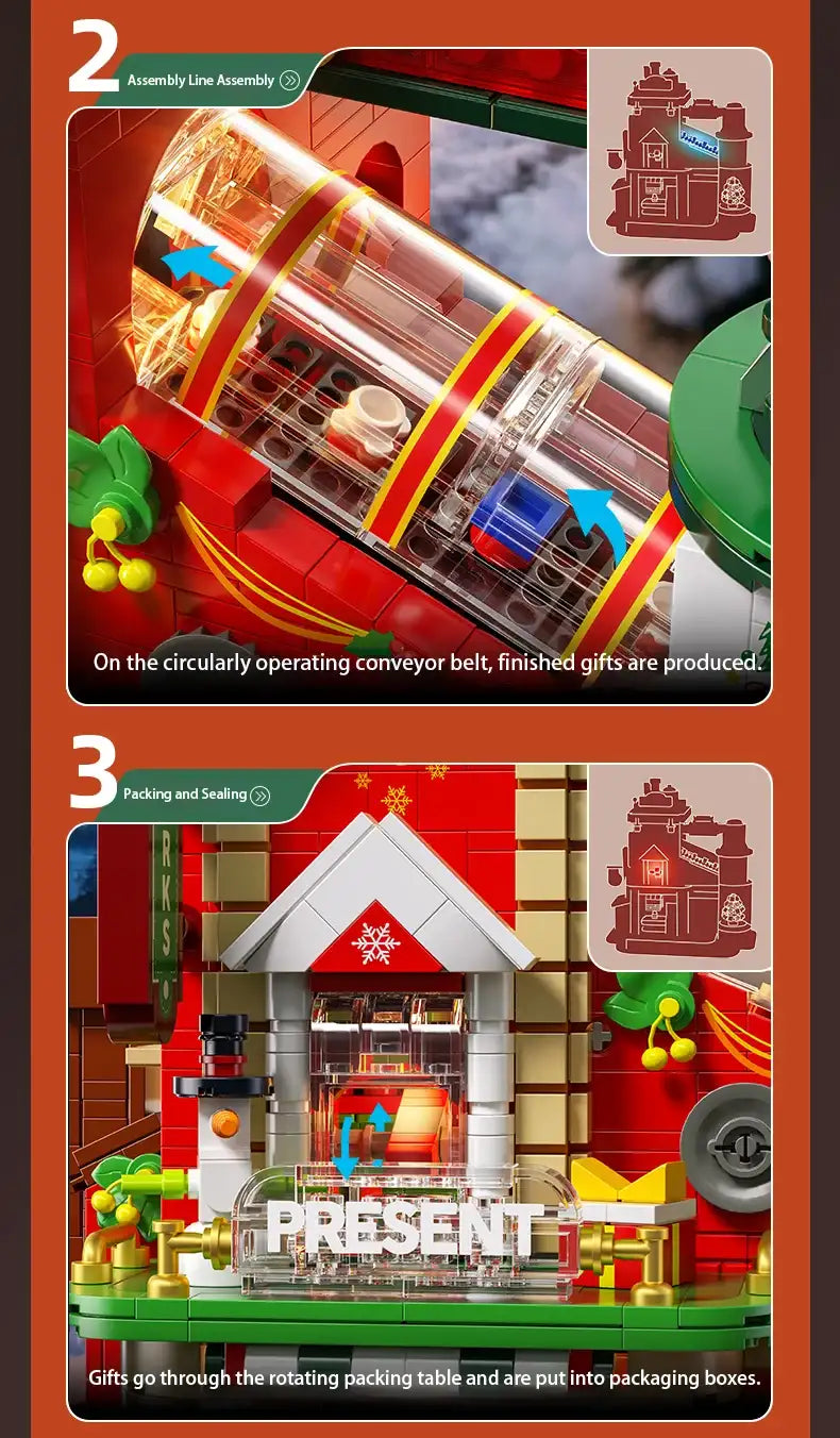 Christmas Building Block Factory Set Designed
