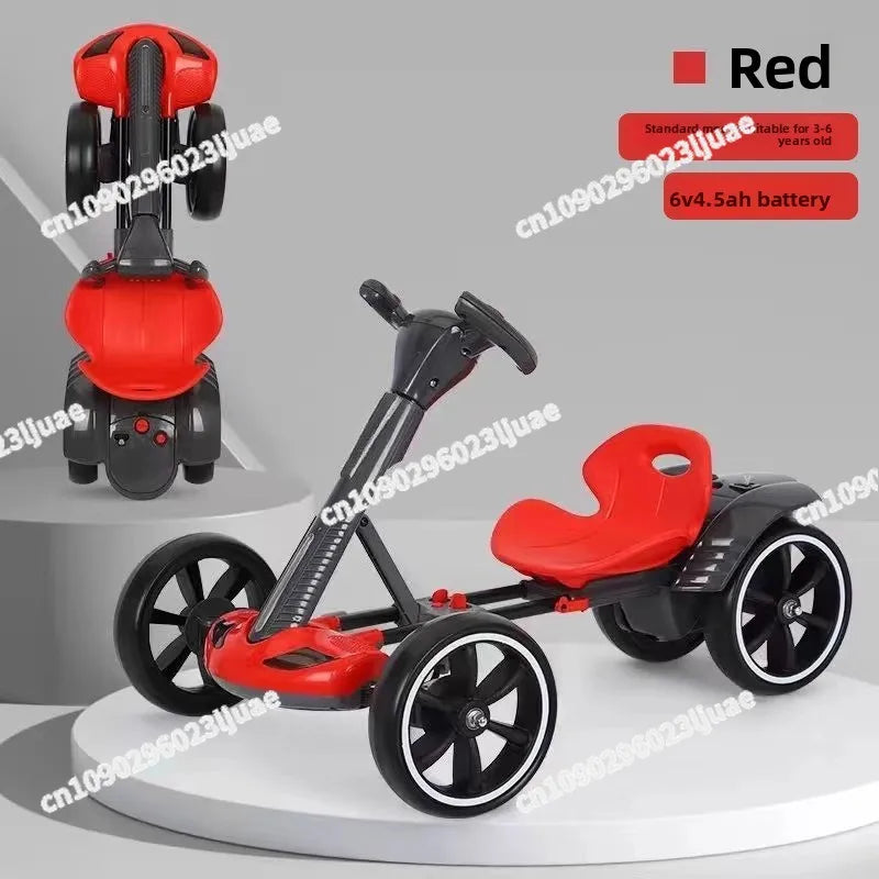 Foldable Electric Go Kart for Kids - Double Battery 