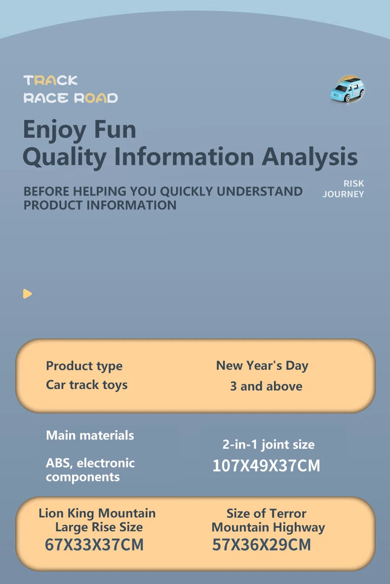 Lion Theme Car Track Toy