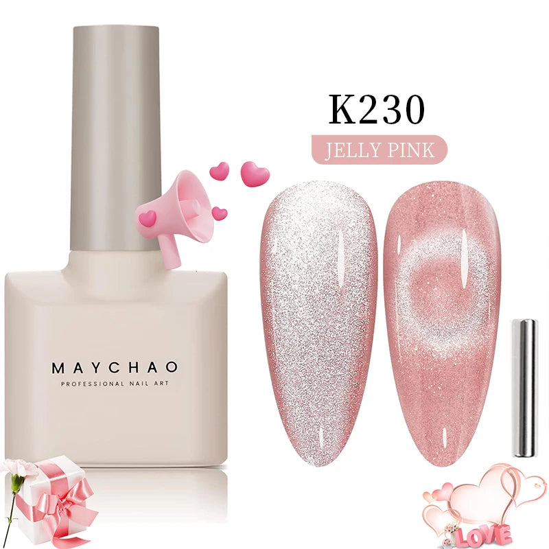 Cat Eye Magnetic Gel Polish by MAYCHAO – Holographic 12ml
