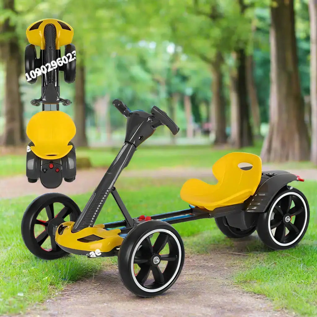 Foldable Electric Go Kart for Kids - Double Battery 