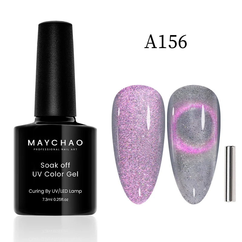 Cat Eye Magnetic Gel Polish by MAYCHAO – Holographic 12ml