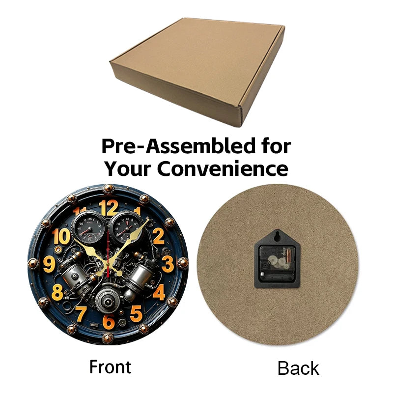 Silent Wooden Wall Clock