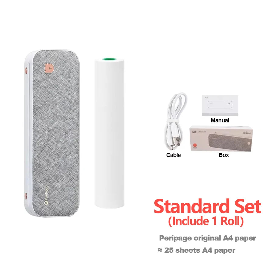 Peripage A40 Mini Thermal Printer Portable A4