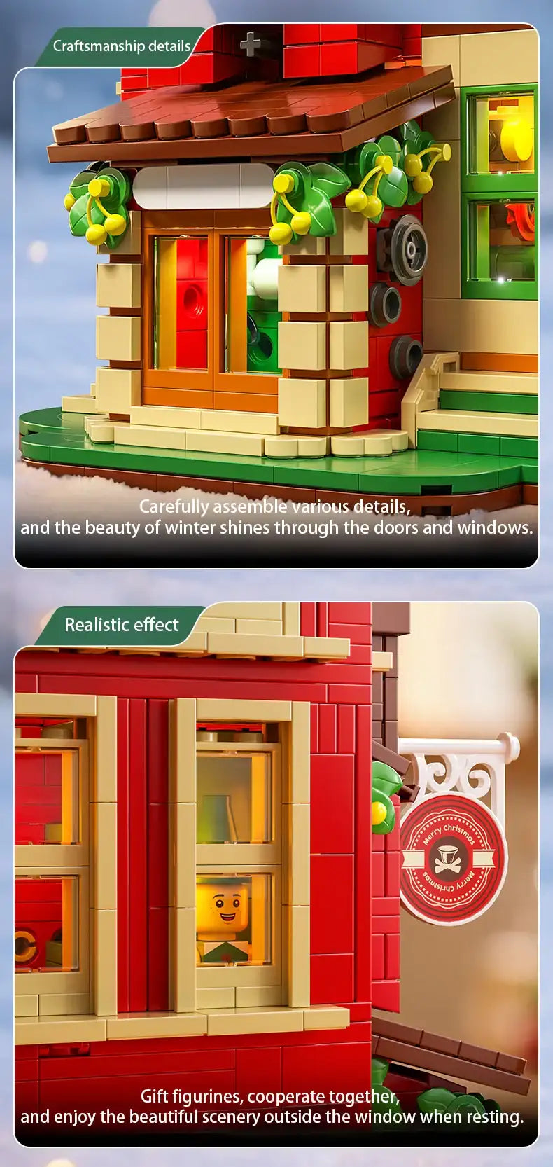 Christmas Building Block Factory Set Designed