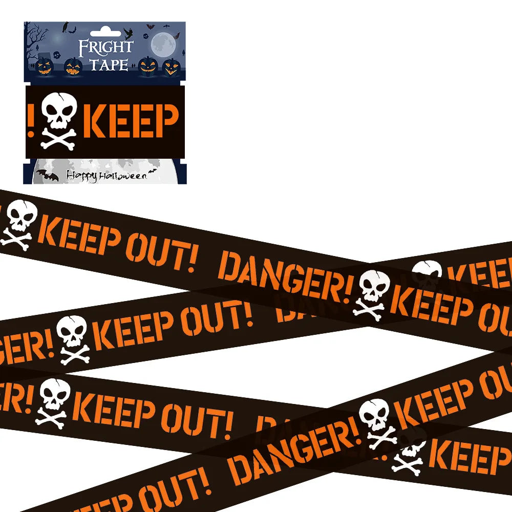 Halloween Warning Tape Signs